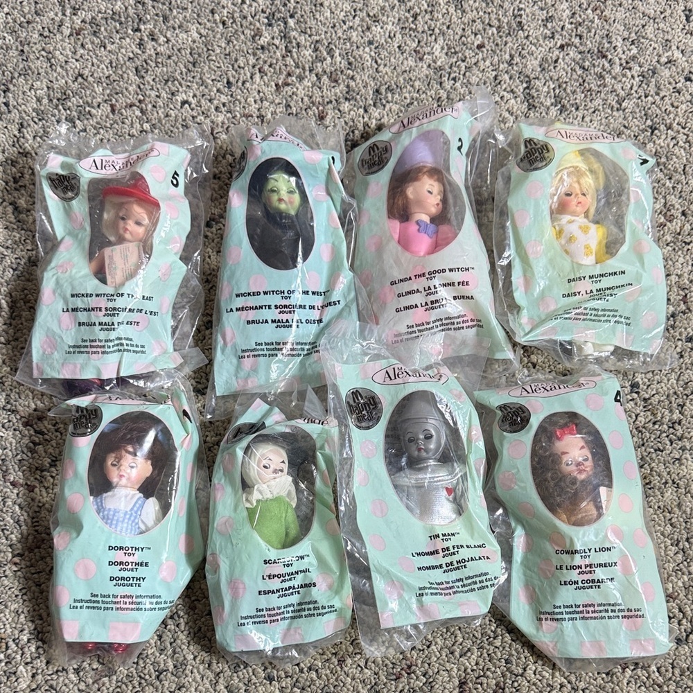 Madame Alexander Wizard of OZ Collector Doll Set 8 2007 McDonald’s Happy Meals